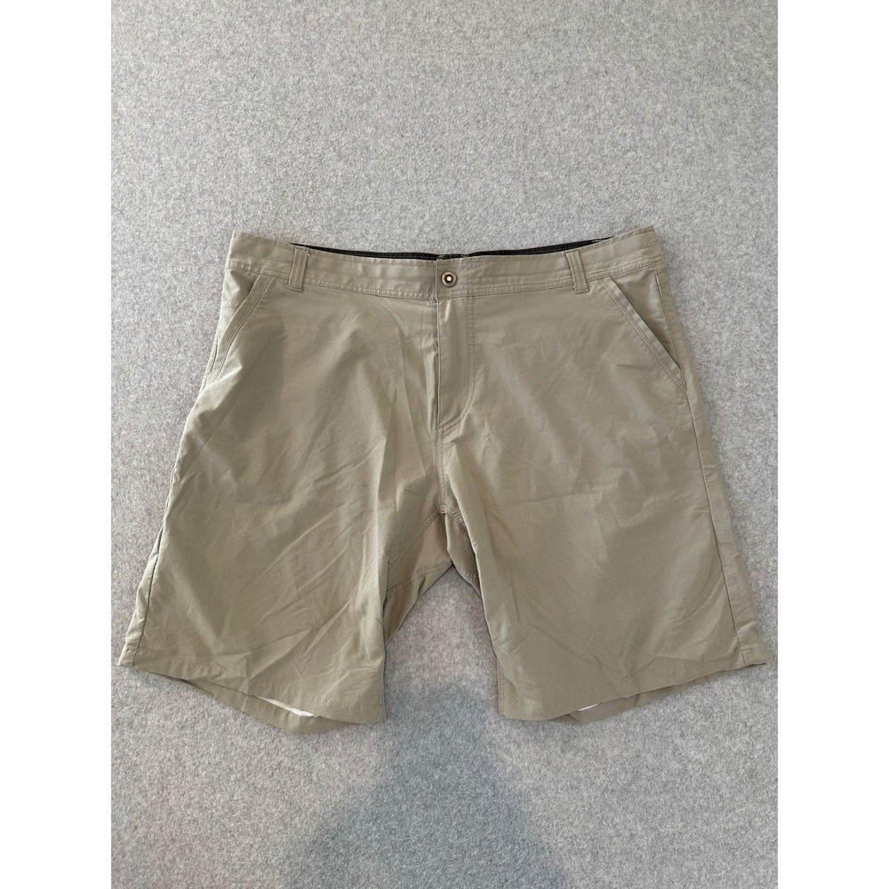 Kuhl Renegade Mens Khaki Tan Hiking Shorts Size 42 Quick Dry Stretch Utility‎